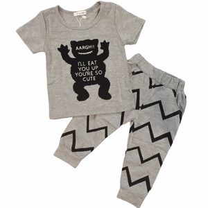 NWT Jump Around Co. Gray Chevron Printed Pant Set 3-6Mo.
